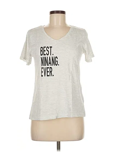 Pre-owned Time And Tru Short Sleeve T-shirt In Silver