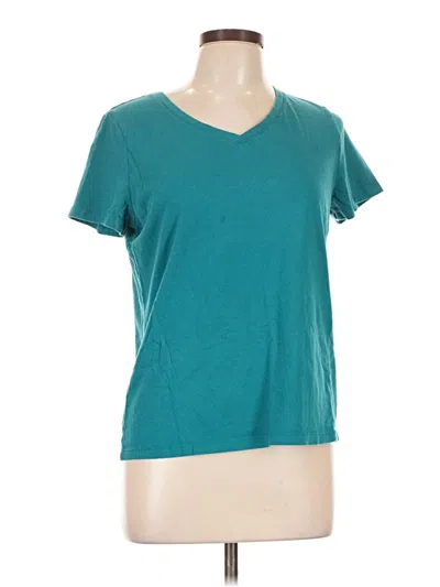 Pre-owned Time And Tru Short Sleeve T-shirt In Teal