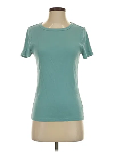 Pre-owned Time And Tru Short Sleeve T-shirt In Teal