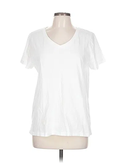 Pre-owned Time And Tru Short Sleeve T-shirt In White