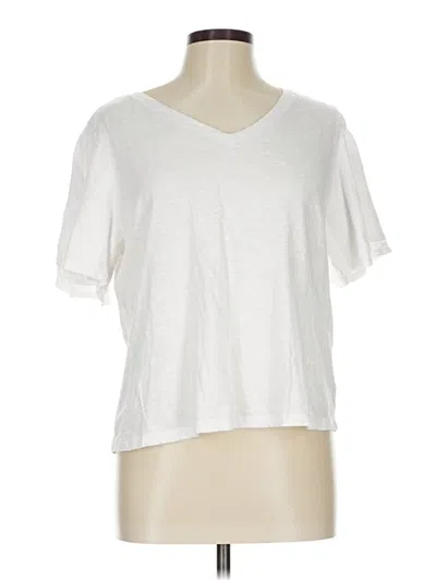 Pre-owned Time And Tru Short Sleeve T-shirt In White