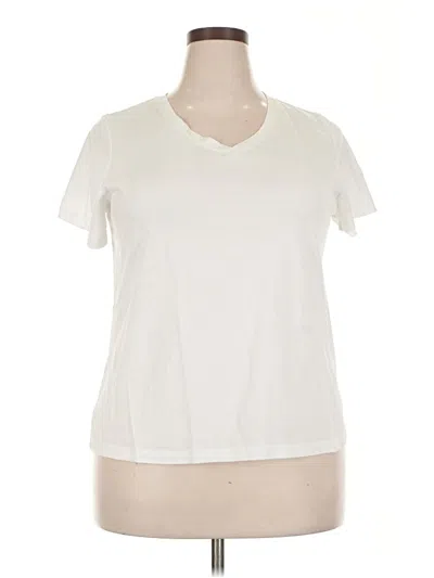 Pre-owned Time And Tru Short Sleeve T-shirt In White