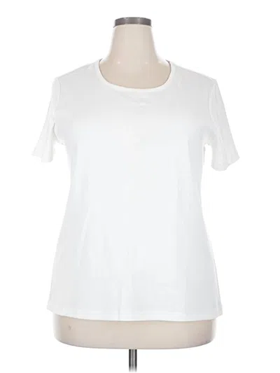Pre-owned Time And Tru Short Sleeve T-shirt In White