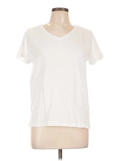 Pre-owned Time And Tru Short Sleeve T-shirt In White
