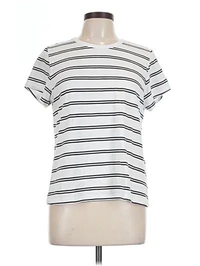 Pre-owned Time And Tru Short Sleeve T-shirt In White