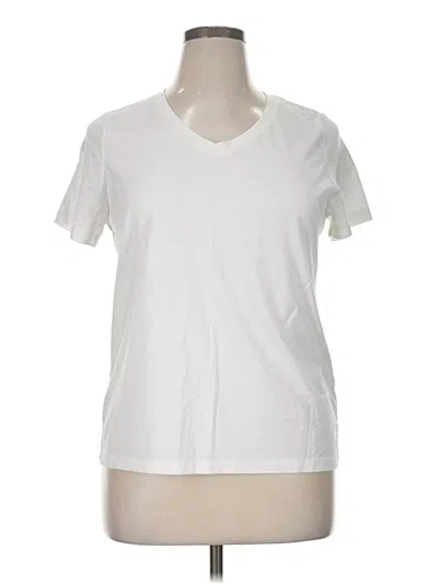 Pre-owned Time And Tru Short Sleeve T-shirt In White