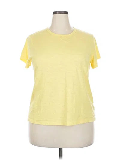 Pre-owned Time And Tru Short Sleeve T-shirt In Yellow