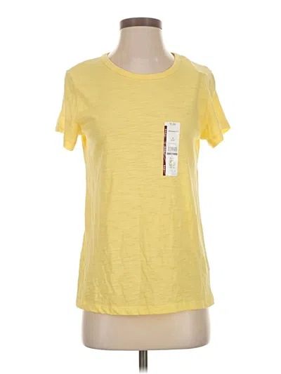 Pre-owned Time And Tru Short Sleeve T-shirt In Yellow