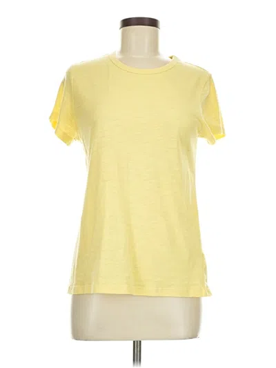 Pre-owned Time And Tru Short Sleeve T-shirt In Yellow