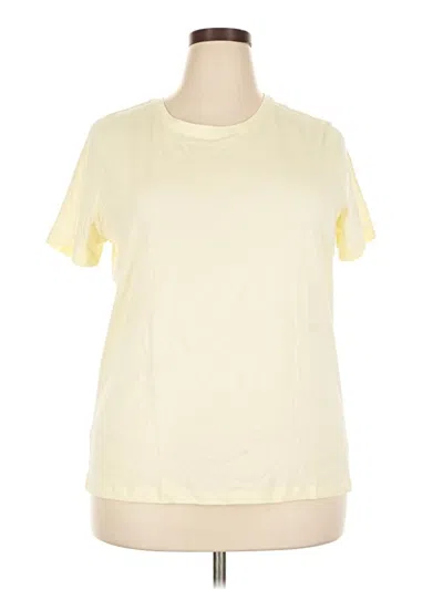 Pre-owned Time And Tru Short Sleeve T-shirt In Yellow