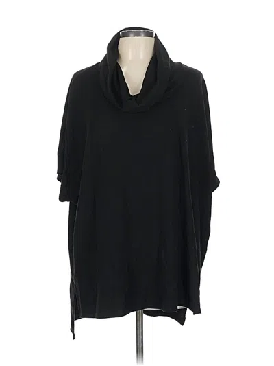Pre-owned Time And Tru Short Sleeve Turtleneck In Black