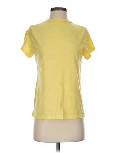 Pre-owned Time And Tru Short Sleeve Turtleneck In Yellow