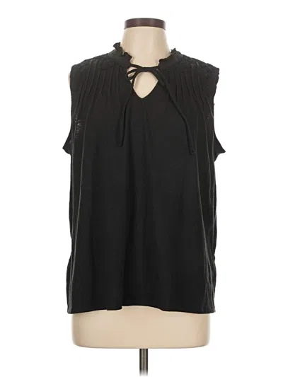 Pre-owned Time And Tru Sleeveless Blouse In Black