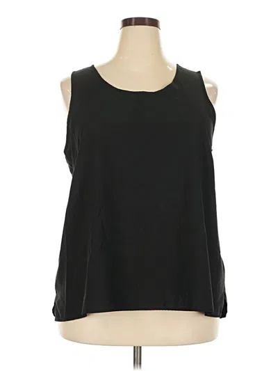 Pre-owned Time And Tru Sleeveless Blouse In Black