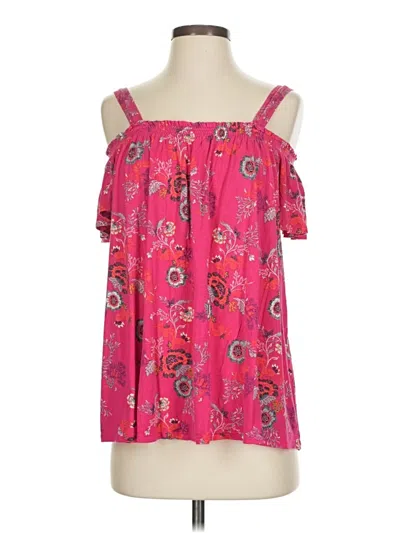 Pre-owned Time And Tru Sleeveless Blouse In Pink
