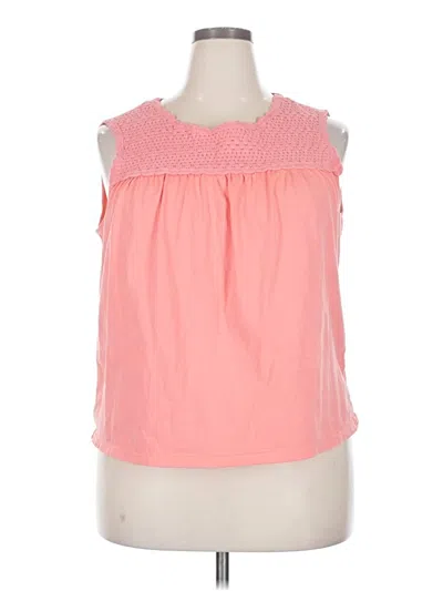 Pre-owned Time And Tru Sleeveless Blouse In Pink