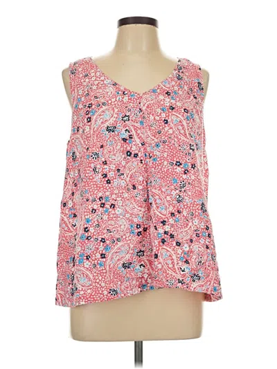 Pre-owned Time And Tru Sleeveless Blouse In Pink