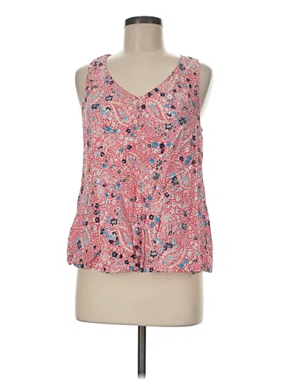 Pre-owned Time And Tru Sleeveless Blouse In Pink