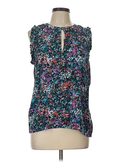 Pre-owned Time And Tru Sleeveless Blouse In Teal