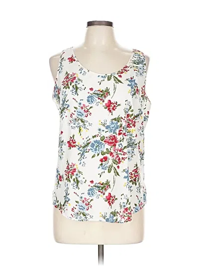 Pre-owned Time And Tru Sleeveless Blouse In White