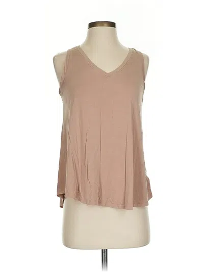 Pre-owned Time And Tru Sleeveless T-shirt In Brown