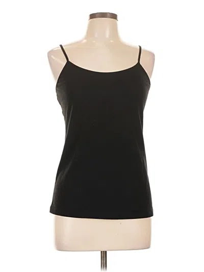 Pre-owned Time And Tru Sleeveless Top Black Halter Neckline Tops
