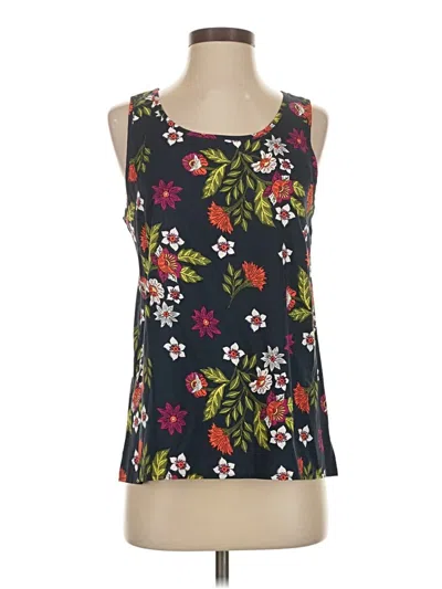 Pre-owned Time And Tru Sleeveless Top Black Scoop Neck Tops