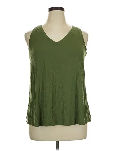 Pre-owned Time And Tru Sleeveless T-shirt In Green
