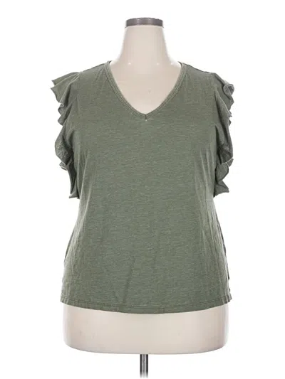 Pre-owned Time And Tru Sleeveless T-shirt In Green