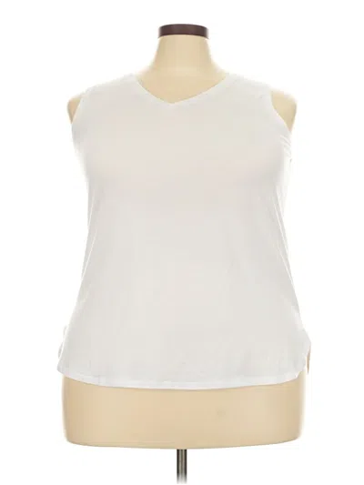 Pre-owned Time And Tru Sleeveless T-shirt In Ivory