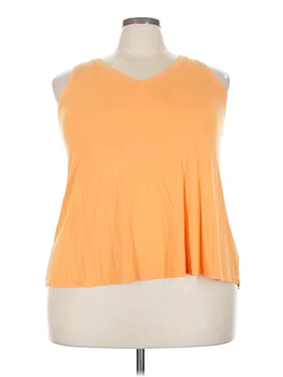 Pre-owned Time And Tru Sleeveless T-shirt In Orange
