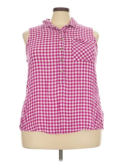 Pre-owned Time And Tru Sleeveless T-shirt In Pink