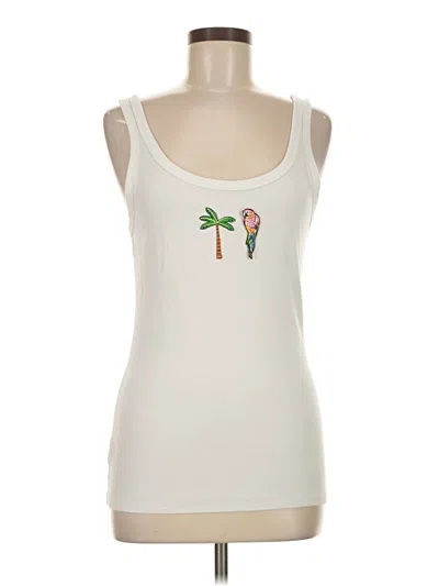 Pre-owned Time And Tru Sleeveless T-shirt In White