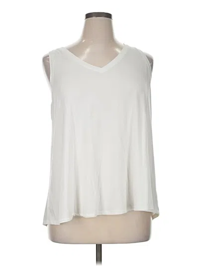 Pre-owned Time And Tru Sleeveless T-shirt In White