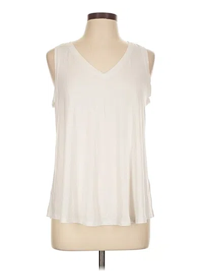 Pre-owned Time And Tru Sleeveless T-shirt In White