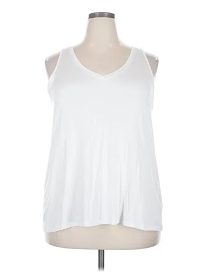 Pre-owned Time And Tru Sleeveless T-shirt In White
