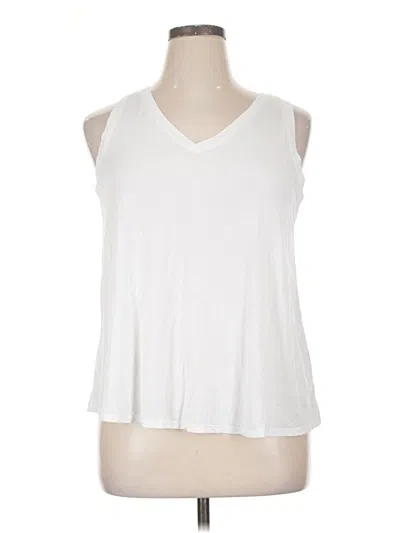Pre-owned Time And Tru Sleeveless T-shirt In White
