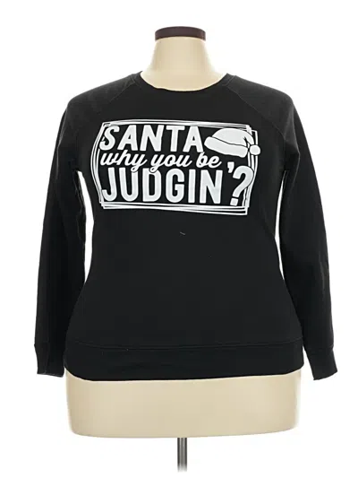 Pre-owned Time And Tru Sweatshirt In Black
