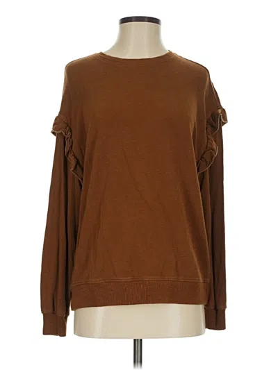 Pre-owned Time And Tru Sweatshirt In Brown
