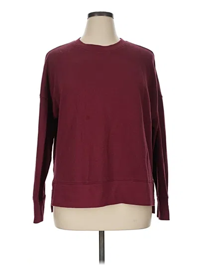 Pre-owned Time And Tru Sweatshirt In Burgundy