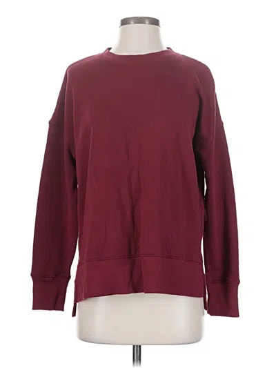 Pre-owned Time And Tru Sweatshirt In Burgundy