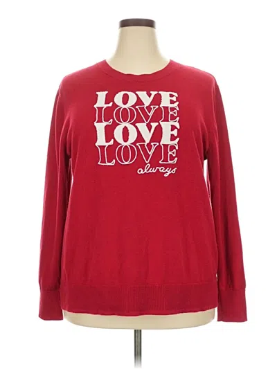 Pre-owned Time And Tru Sweatshirt In Red