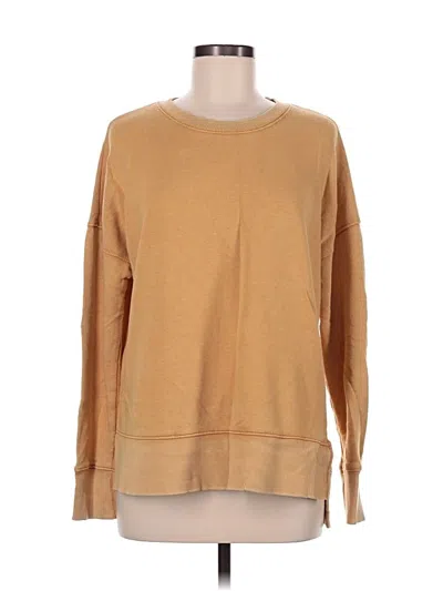 Pre-owned Time And Tru Sweatshirt In Tan