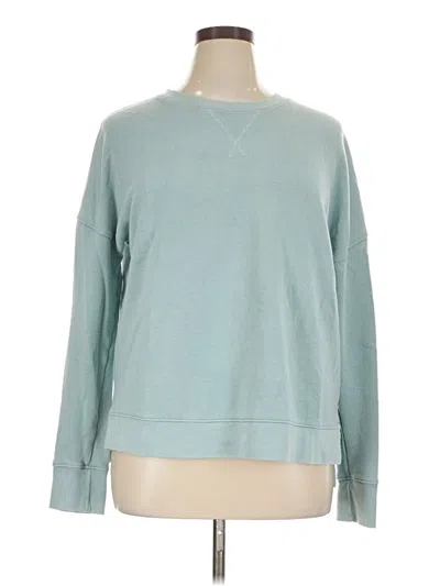 Pre-owned Time And Tru Sweatshirt In Teal