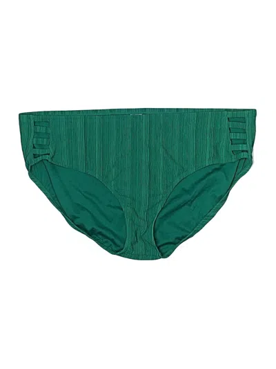 Pre-owned Time And Tru Swimsuit Bottoms In Green