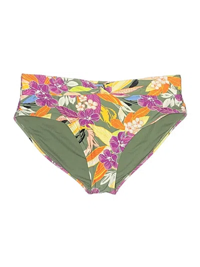Pre-owned Time And Tru Swimsuit Bottoms In Green