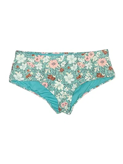 Pre-owned Time And Tru Swimsuit Bottoms In Teal