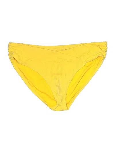 Pre-owned Time And Tru Swimsuit Bottoms In Yellow