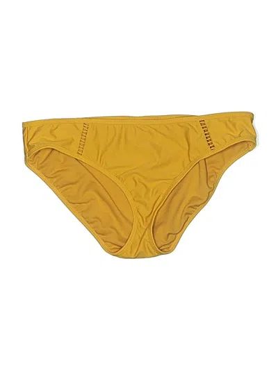 Pre-owned Time And Tru Swimsuit Bottoms In Yellow