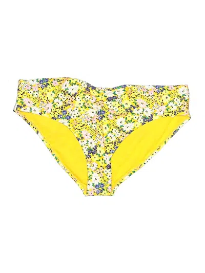 Pre-owned Time And Tru Swimsuit Bottoms In Yellow